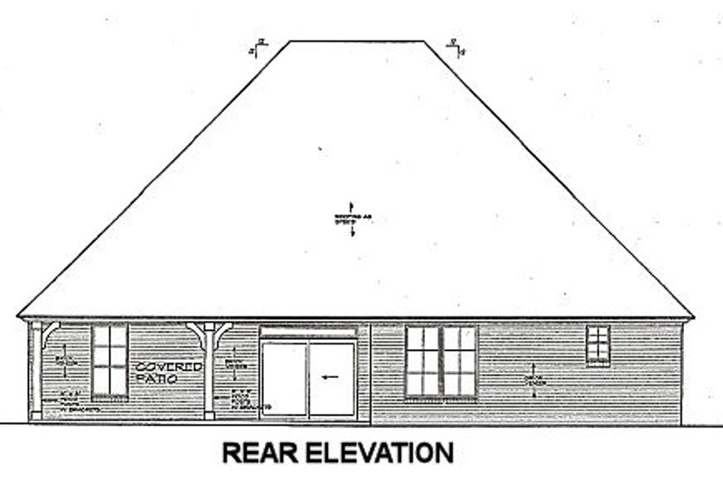 Dream House Plan - Exterior - Rear Elevation for European House Plan #310-665 - 3 bed, 2.5 bath