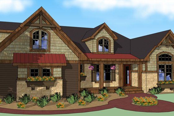 Exterior - Other Elevation for Craftsman House Plan #51-511 - 4 bed, 3 bath