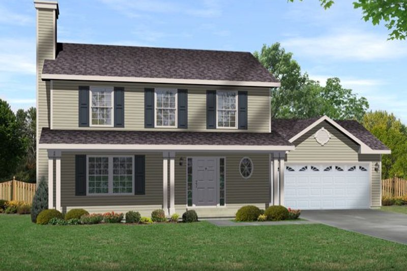 Architectural House Design - Country Exterior - Front Elevation Plan #22-531