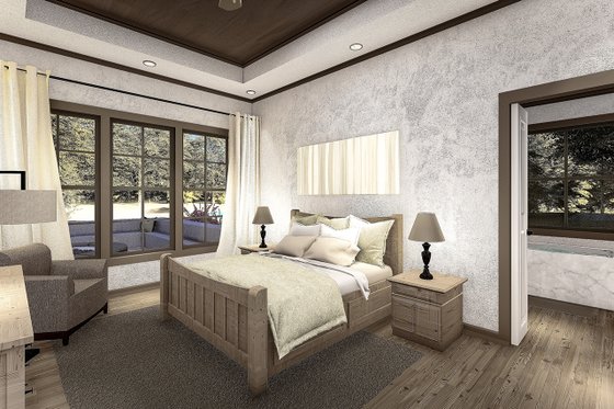 Interior - Master Bedroom for Cottage House Plan #406-9654 - 4 bed, 2.5 bath