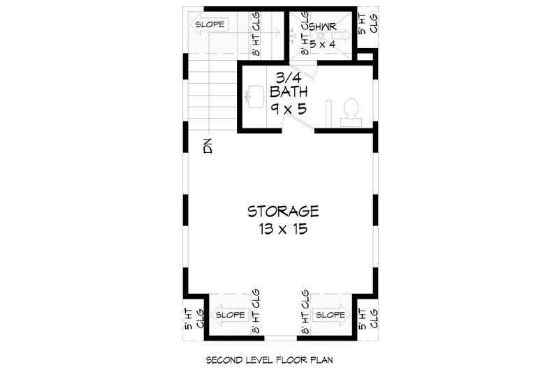House Plan Design - Floor Plan - Upper Floor for Traditional House Plan #932-466, 1 bath