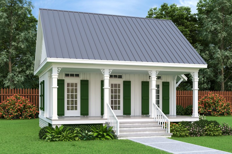 House Blueprint - Cottage Exterior - Front Elevation Plan #45-605