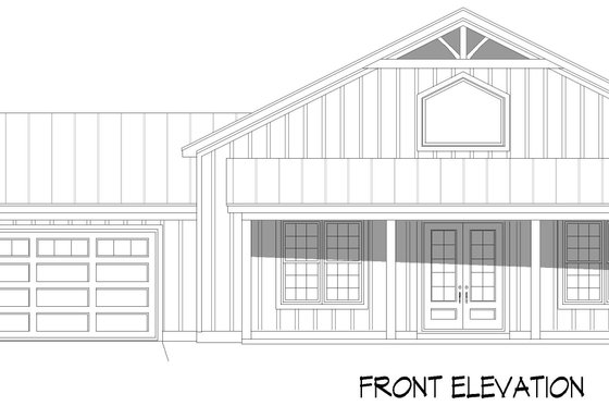 Exterior - Front Elevation 3 for Country House Plan #932-1183 - 4 bed, 3 bath