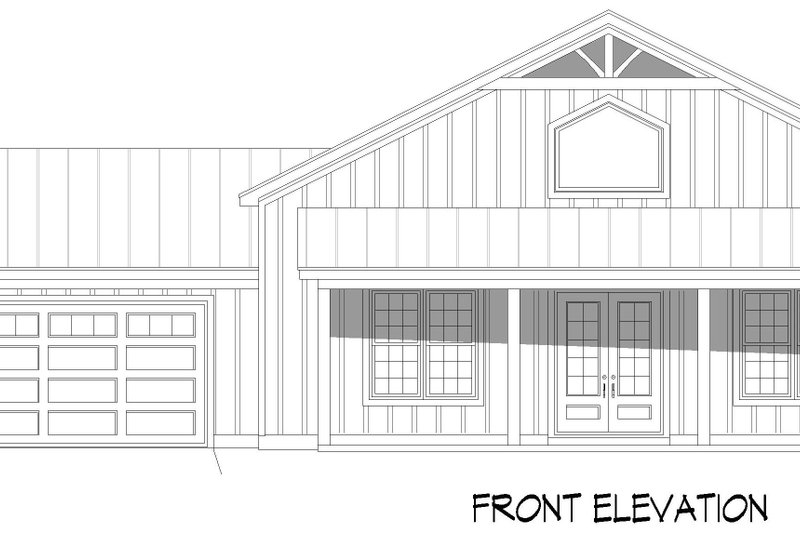 House Design - Exterior - Front Elevation 3 for Country House Plan #932-1183 - 4 bed, 3 bath
