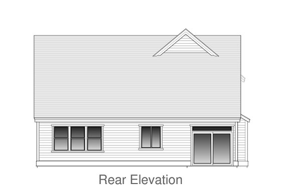 Exterior - Rear Elevation for Craftsman House Plan #53-487 - 4 bed, 3 bath