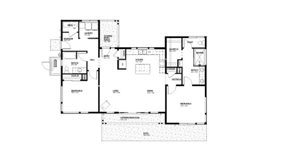 Modern Floor Plan - Main Floor Plan #895-157