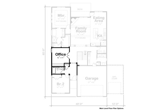 Floor Plan - Other Floor for Mediterranean House Plan #20-2424 - 3 bed, 3 bath