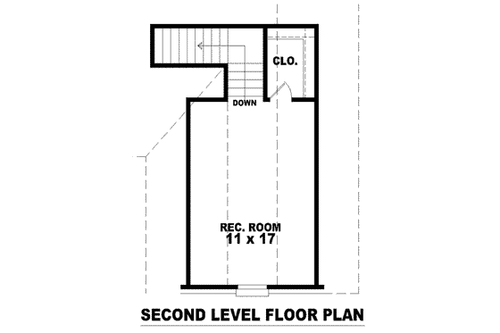 Floor Plan - Upper Floor for European House Plan #81-856 - 3 bed, 2 bath
