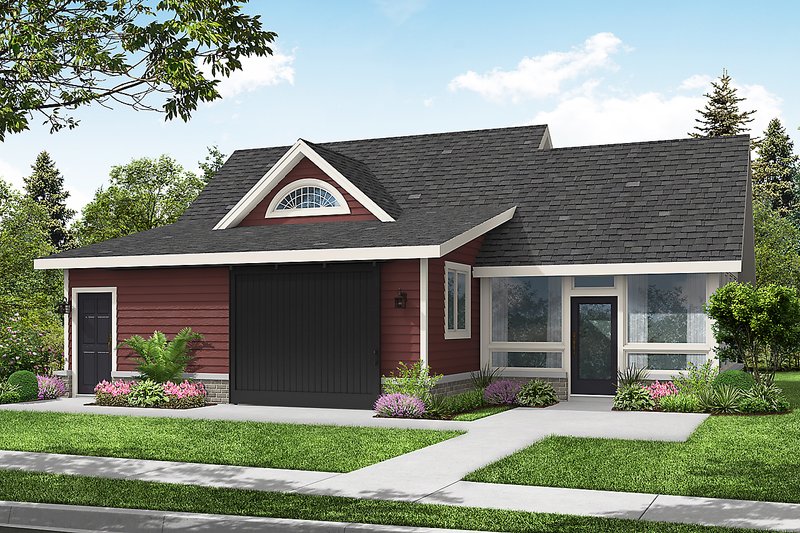 House Blueprint - Cottage Exterior - Front Elevation Plan #124-1258
