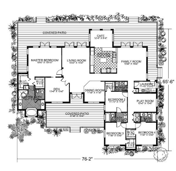 Ranch Floor Plan - Main Floor Plan #420-216