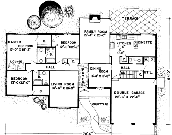 Traditional Floor Plan - Main Floor Plan #312-411