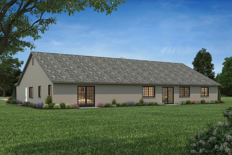 Home Plan - Exterior - Rear Elevation 2 for Ranch House Plan #1-689 - 4 bed, 2.5 bath