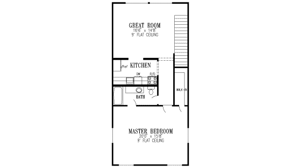 Adobe / Southwestern Floor Plan - Upper Floor Plan #1-240