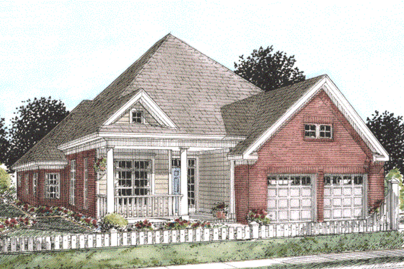 Dream House Plan - Traditional Exterior - Front Elevation Plan #20-1418