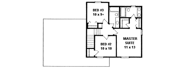 Home Plan - Traditional Floor Plan - Upper Floor Plan #58-192