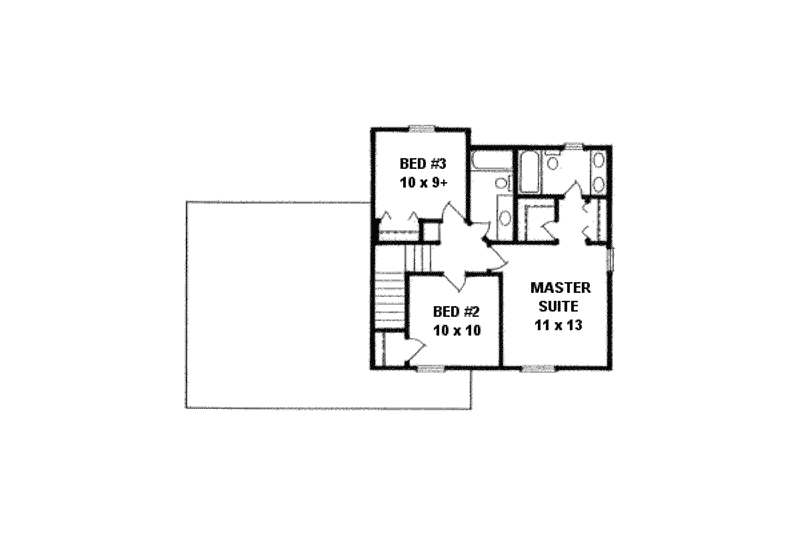 Dream House Plan - Floor Plan - Upper Floor for Traditional House Plan #58-192 - 3 bed, 2.5 bath