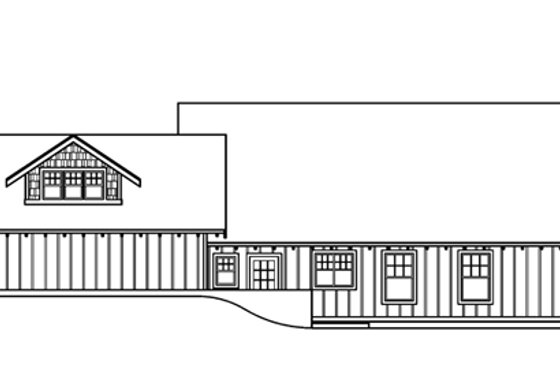 Exterior - Rear Elevation for Bungalow House Plan #124-485 - 3 bed, 2.5 bath