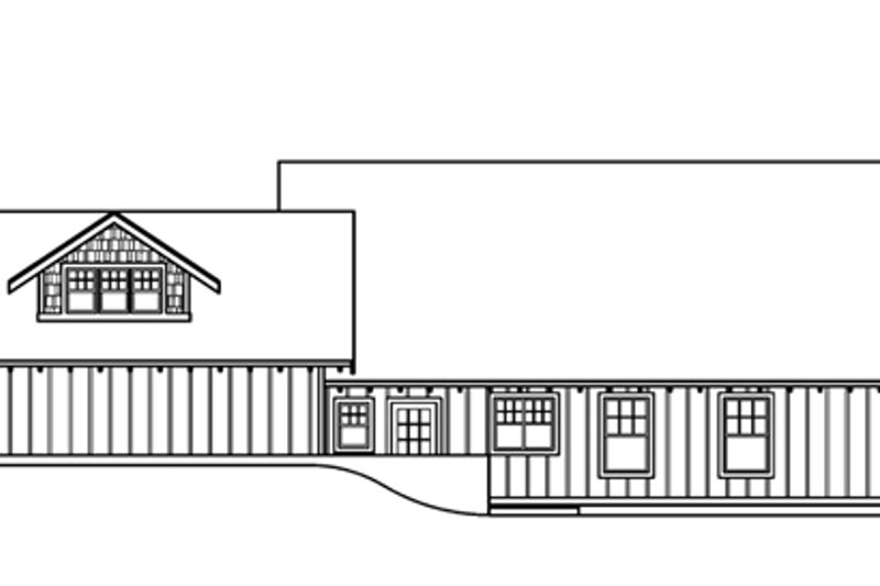 Home Plan - Exterior - Rear Elevation for Bungalow House Plan #124-485 - 3 bed, 2.5 bath