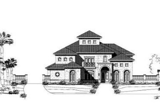 Mediterranean Exterior - Front Elevation Plan #411-149