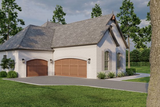 Exterior - Front Elevation 4 for European House Plan #923-14 - 3 bed, 2.5 bath