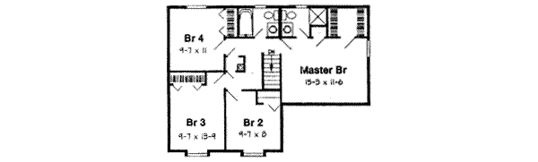 Traditional Floor Plan - Upper Floor Plan #116-216