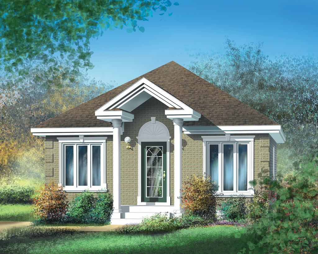 Cottage Style House Plan - 2 Beds 1 Baths 780 Sq/Ft Plan #25-103