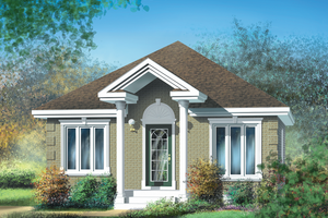 Cottage Exterior - Front Elevation Plan #25-103