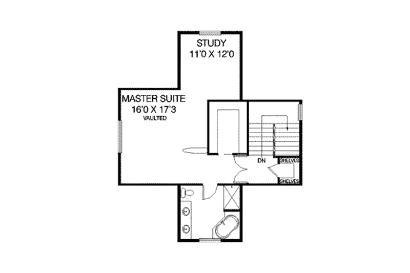 Home Plan - Floor Plan - Upper Floor for Traditional House Plan #60-479 - 4 bed, 2 bath
