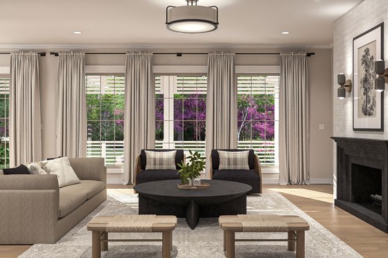 Interior - Family Room 2 for Cottage House Plan #455-598 - 4 bed, 3.5 bath