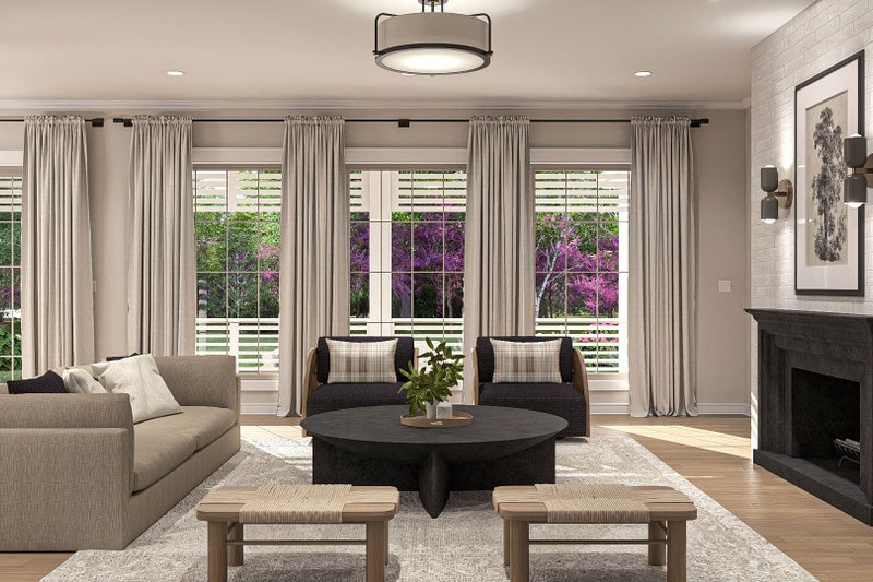 Architectural House Design - Interior - Family Room 2 for Cottage House Plan #455-598 - 4 bed, 3.5 bath