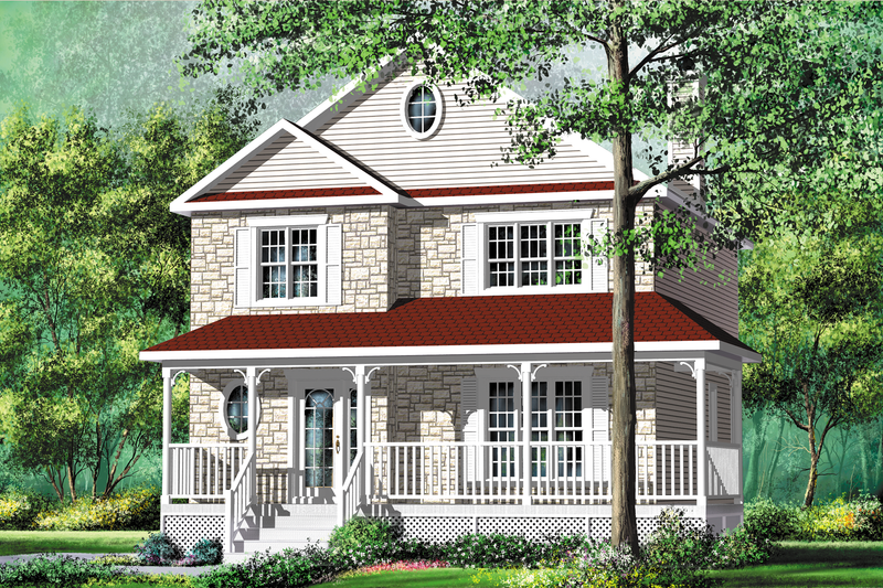 Dream House Plan - Traditional Exterior - Front Elevation Plan #25-2006