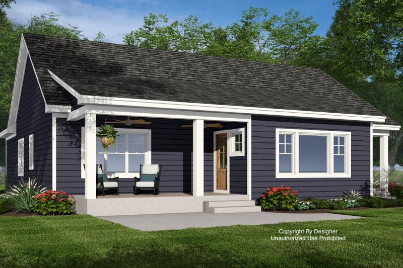 House Design - Exterior - Rear Elevation 1 for Craftsman House Plan #51-1397 - 3 bed, 2.5 bath