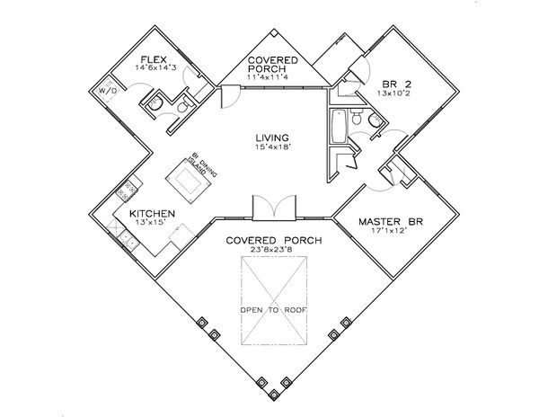 Prairie Floor Plan - Main Floor Plan #8-302