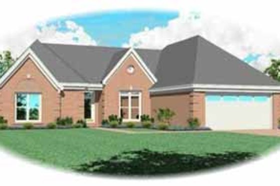 Exterior - Front Elevation for European House Plan #81-310 - 3 bed, 2 bath