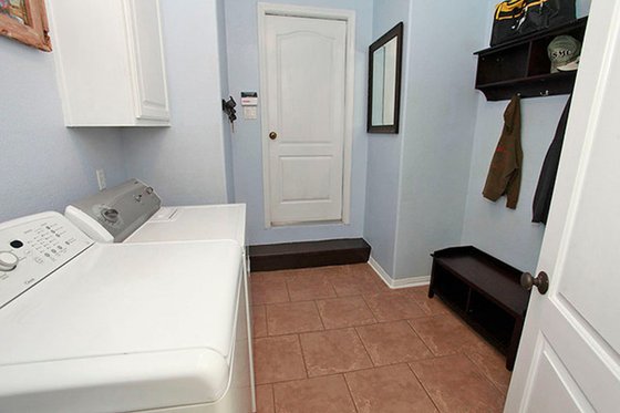 Interior - Laundry for Mediterranean House Plan #80-151 - 3 bed, 3 bath