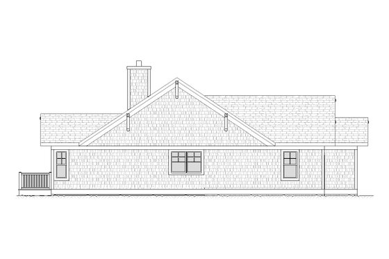 Exterior - Other Elevation 1 for Ranch House Plan #901-53 - 4 bed, 3 bath