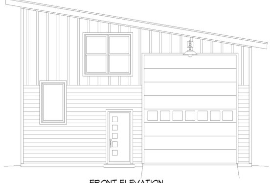 Exterior - Front Elevation 3 for Contemporary House Plan #932-761, 0 bath