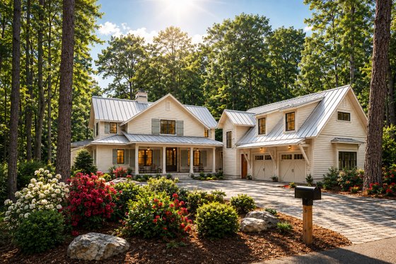 Exterior - Front Elevation for Country House Plan #928-13 - 3 bed, 3.5 bath