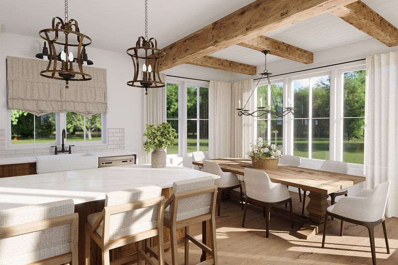 House Blueprint - Interior - Dining Room for Farmhouse House Plan #23-2860 - 5 bed, 2 bath