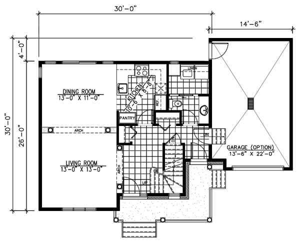 Traditional Floor Plan - Main Floor Plan #138-211