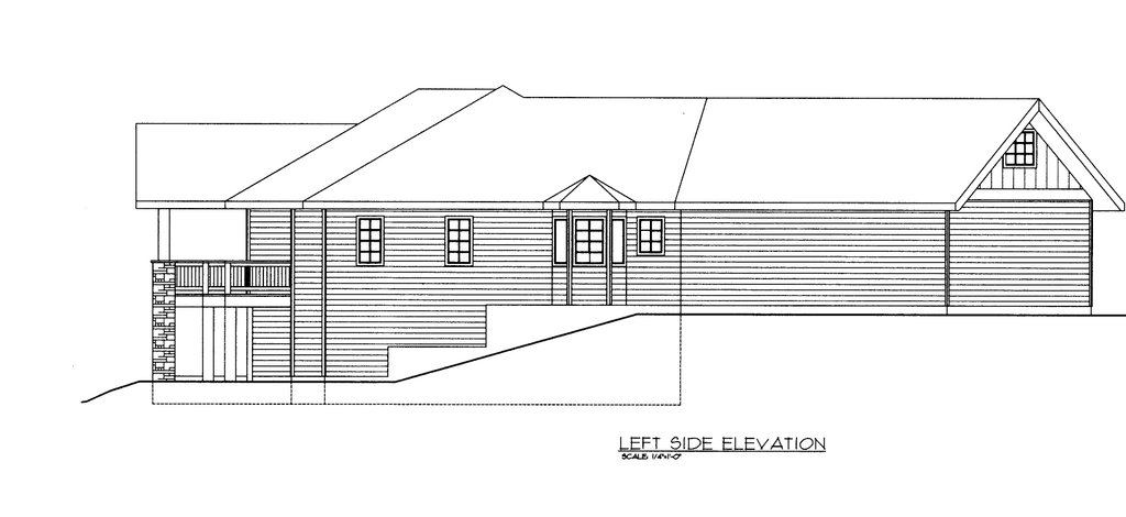 Exterior - Other Elevation for Traditional House Plan #117-1101 - 3 bed, 3 bath