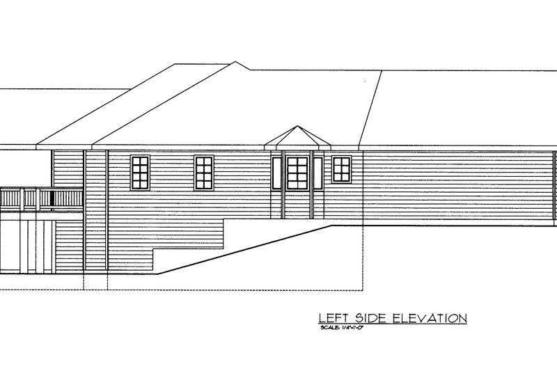 House Design - Exterior - Other Elevation for Traditional House Plan #117-1101 - 3 bed, 3 bath