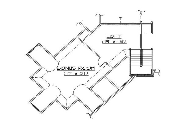 Traditional Floor Plan - Upper Floor Plan #5-460