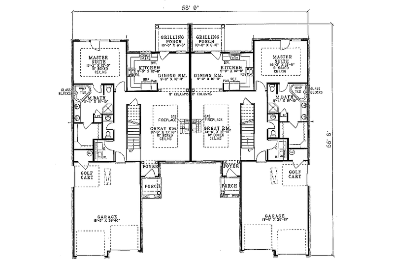 House Design - Floor Plan - Main Floor for Traditional House Plan #17-2034 - 3 bed, 2.5 bath