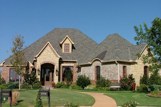 Exterior - Front Elevation 3 for European House Plan #310-270 - 4 bed, 3 bath