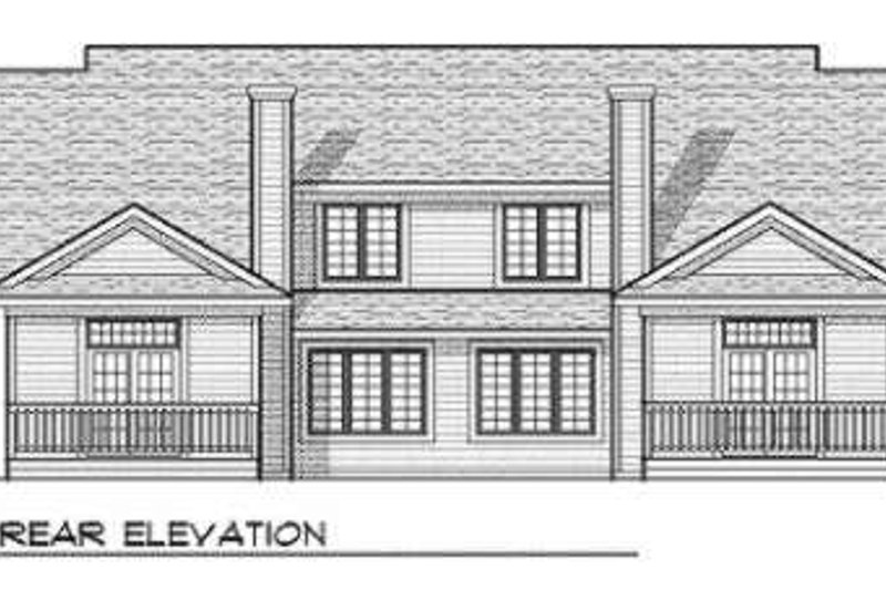 Home Plan - Exterior - Rear Elevation for Traditional House Plan #70-711 - 3 bed, 2.5 bath