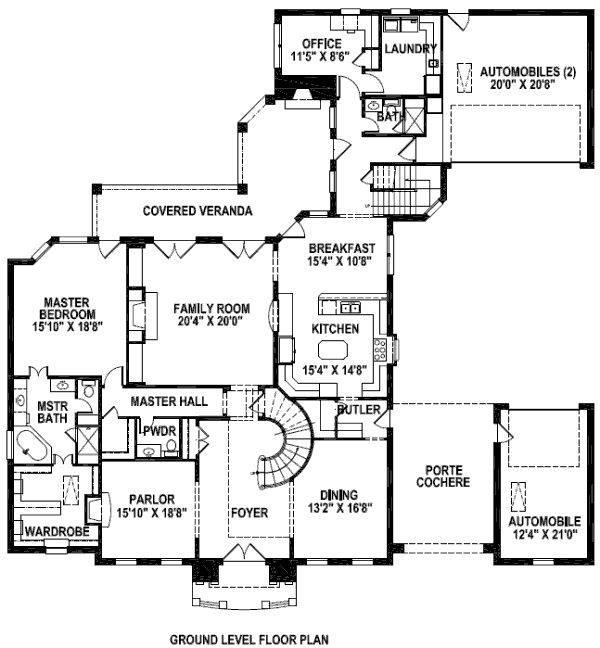 European Floor Plan - Main Floor Plan #141-277