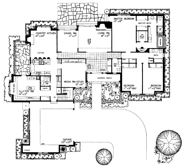 Home Plan - Ranch Floor Plan - Main Floor Plan #72-366