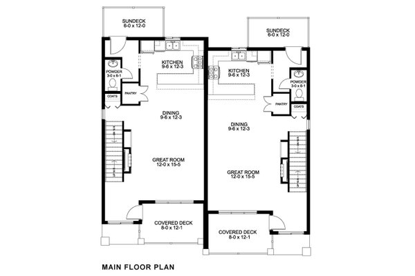 Craftsman Floor Plan - Main Floor Plan #126-276