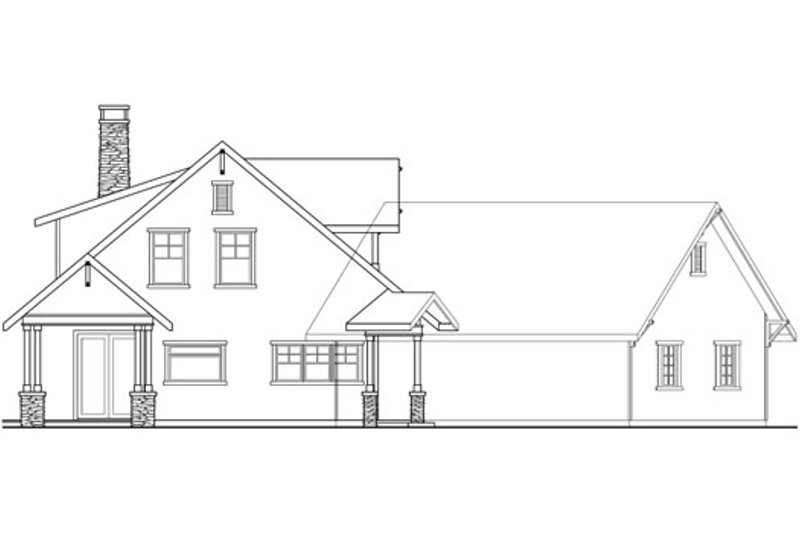 House Design - Exterior - Other Elevation for Craftsman House Plan #124-208 - 3 bed, 3.5 bath